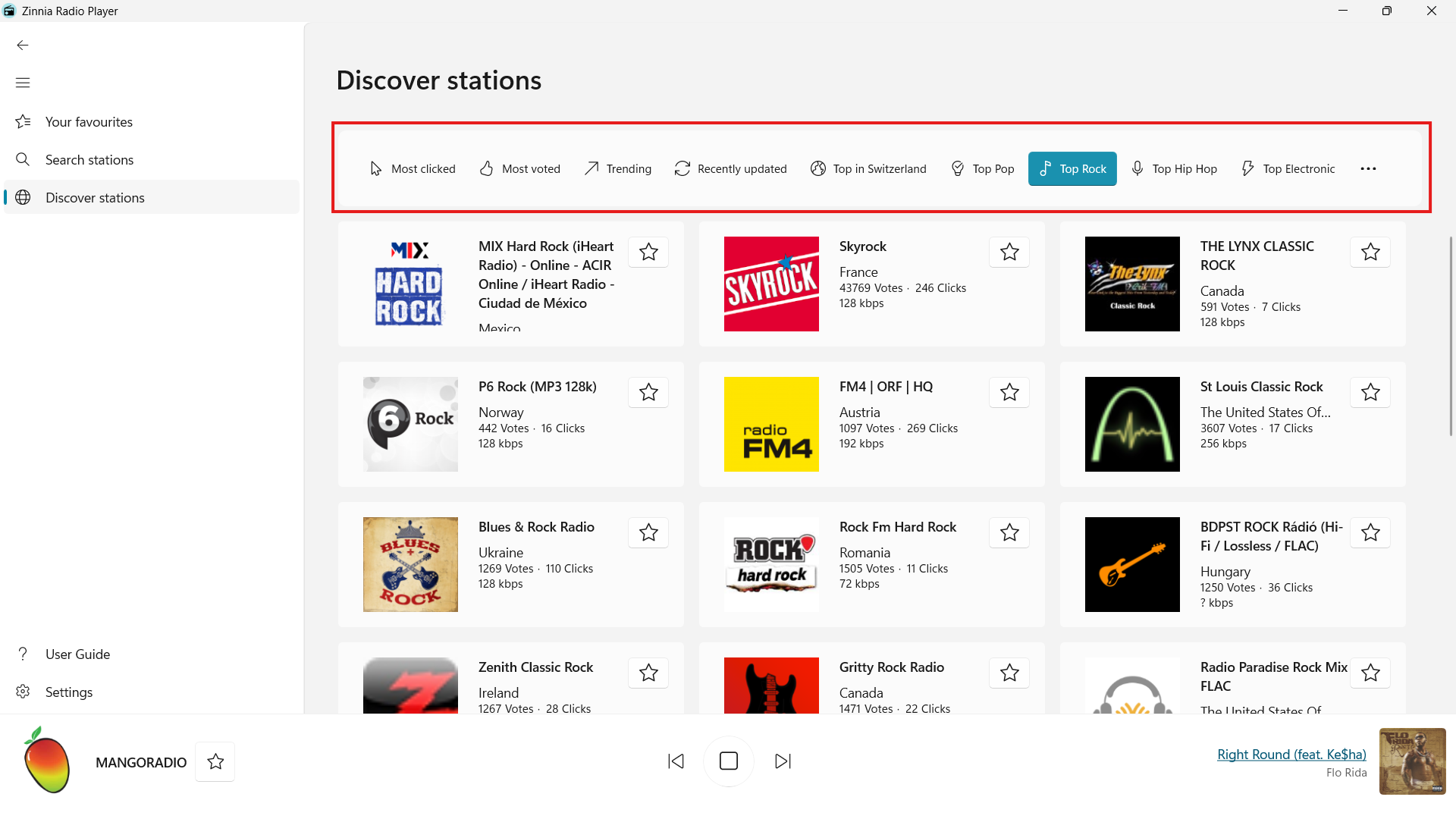 Discover popular and trending radio stations